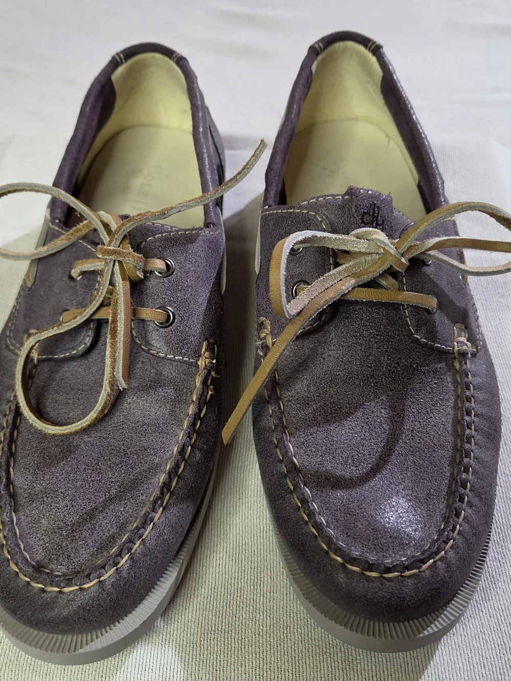 Cole Haan Men Size 8.5 Women’s 10 Leather Boat Shoes Mulberry Air Yacht Club